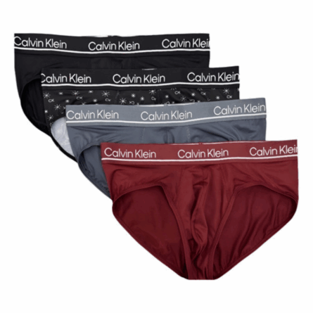 Calvin Klein, Pack de 4 Hip Brief de Microfibra