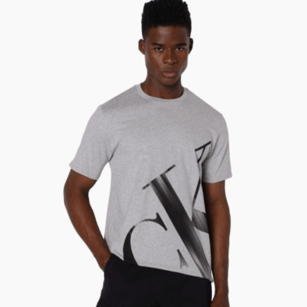 Calvin Klein, Polo Manga Corta Logo CK Gris