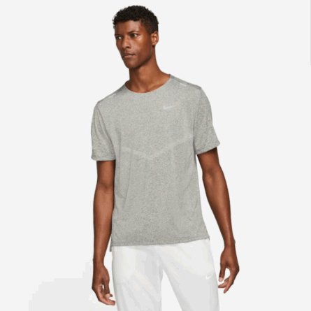 Nike, Polo Deportivo Dri-FIT Rise 365 Gris