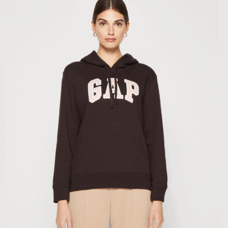 GAP, Polera con capucha holgada con logotipo bordado