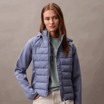 Calvin Klein, Casaca Puffer Mixed Media