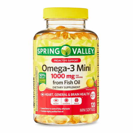 Omega-3 Mini Fish Oil Spring Valley 1000 mg, Capsulas