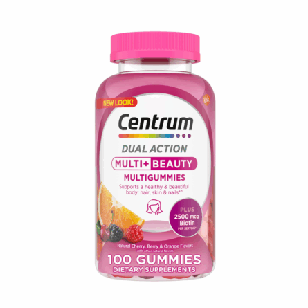 Centrum, Multigomitas de belleza, Cereza, bayas y naranja naturales, 100 gomitas