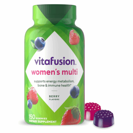 Vitafusion, Gomitas multivitamínicas para mujer, con vitaminas A, C, D, E, B-6 y B-12,