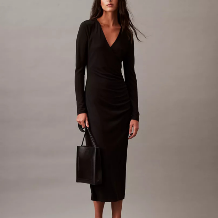 Calvin Klein, Vestido Largo cruzado